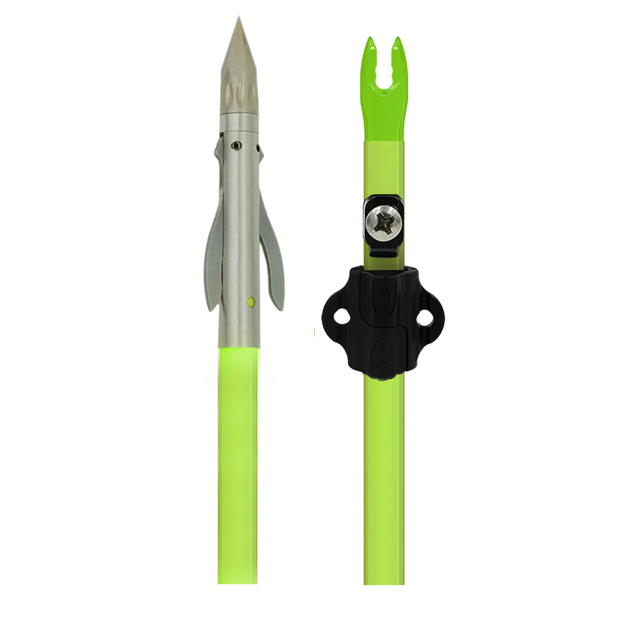 MUZZY BOWFISHING 2 BLADE W/CHARTREUSE ARROW NOCK AND BOTTLE SLIDE –  Whitetail Heaven Outfitters