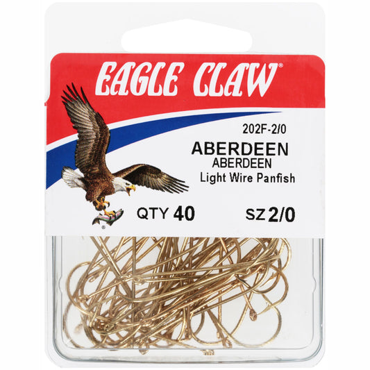 Aberdeen light wire panfish hooks Sz 2 Qty 40