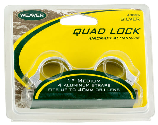 Weaver Mounts 49049 Quad Lock Quick Detach 1" Extra High Black Matte