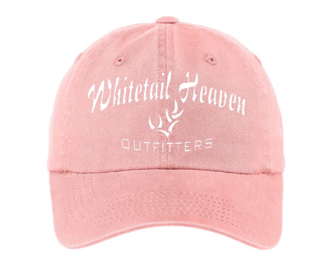 WHO HAT LIGHT PINK PORT AUTHORITY® LADIES GARMENT WASHED CAP