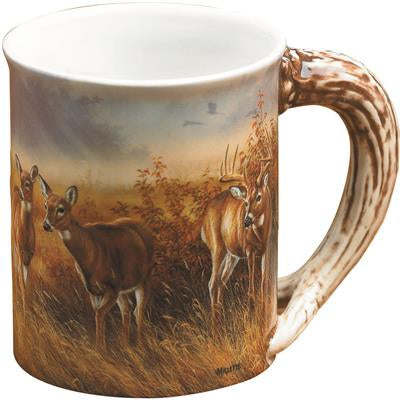 WILD WINGS SCULPTED MUG MEADOW MIST WHITETAIL