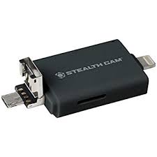 STEALTH CAM TRI CARD READER WITH ADAPTERS FOR ANDROID, iOS, & USB