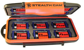 STEALTH CAM MEMORY CARD STORAGE CASE WITH 8GB 4-PK
