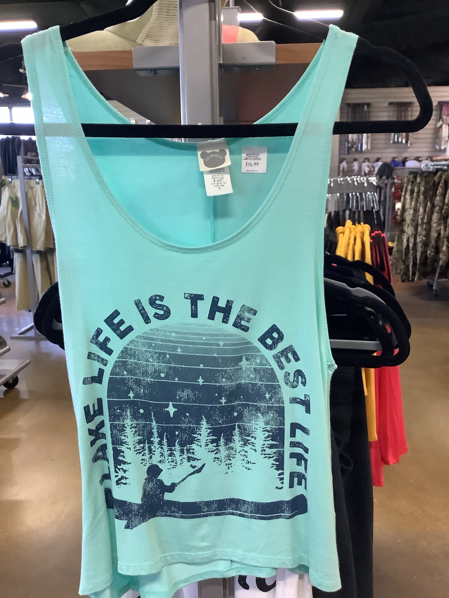Lake Life Is The Best Life, Forest, Canoe, Kayak A-Line Women's Tank - Small