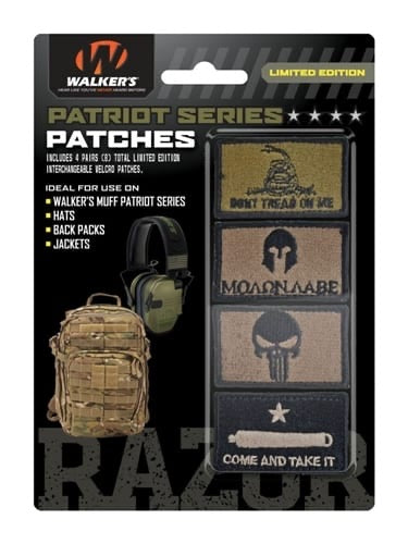 WALKER’S® PATRIOT PATCH KIT-4 ASSORTED PATCHES (AMERICAN FLAG VERSION)